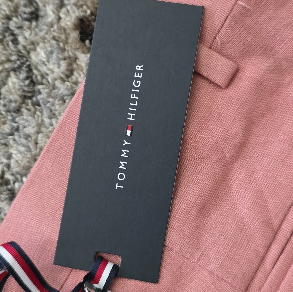 Tommy Hilfiger Mens 100% Linen Dress Pants Sz 33x32 Modern Fit NWT - Picture 4 of 6